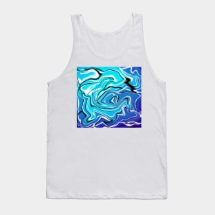 Marble blue and white Tank Top